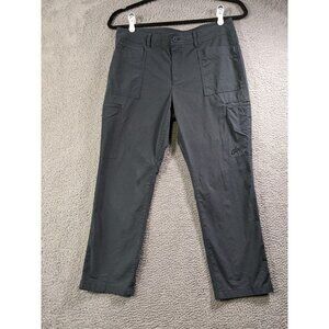 Eddie Bauer First Ascent Pants Womens 12 Cargo Cotton Nylon Stretch Bluish Gray